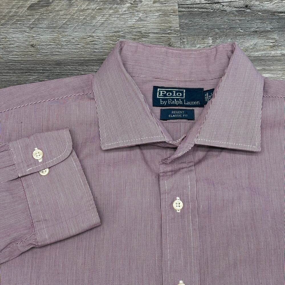 Vintage 90s Polo Ralph Lauren Regent Red Mens 18 Classic Fit Button Up Shirt